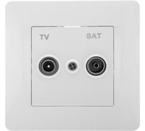 Розетка GUSI ELECTRIC Ugra TV+ SAT, оконечная, СУ, белый С11TS1-001-СБ