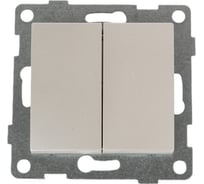 Механизм выключателя GUSI ELECTRIC 2 клавишный, СУ, 10А, 250В, жемчуг С10В2-028