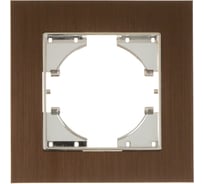 Рамка GUSI ELECTRIC 1-местная, алюминий, цвет коричневый С1110-036