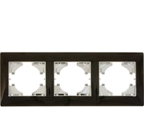 Рамка GUSI ELECTRIC 3-местная, цинк, цвет оникс С1030-037