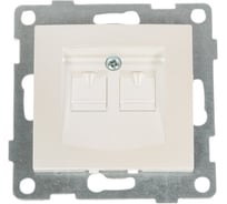 Механизм компьютерной розетки GUSI ELECTRIC RJ45, двойной, СУ, жемчуг С10К2-028