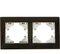 Рамка GUSI ELECTRIC 2-местная, цинк, цвет оникс С1020-037