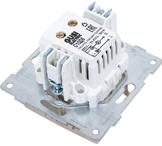 Механизм диммера GUSI ELECTRIC Bravo 500 W, СУ, шампань С10Д6-027