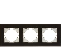 Рамка GUSI ELECTRIC 3-местная, алюминий, цвет чёрный С1130-035