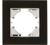 Рамка GUSI ELECTRIC 1-местная, стекло, цвет чёрный С1110-031