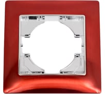 Рамка GUSI ELECTRIC 1-местная, цинк, цвет тёмно-красный С1010-039
