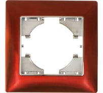 Рамка GUSI ELECTRIC 1-местная, цинк, цвет тёмно-красный С1010-039