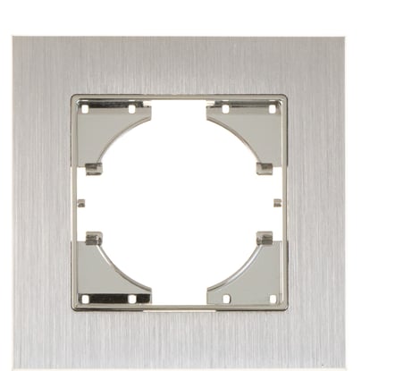 Рамка GUSI ELECTRIC 1-местная, алюминий, цвет серебро С1110-034