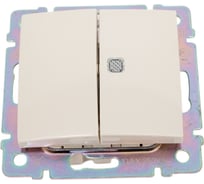 Выключатель Legrand двойной с индикацией Valena, слоновая кость 695606