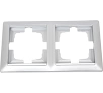 Рамка 2-местная Bylectrica, серия СТИЛЬ, ЮЛИГ.735212.215 серебро