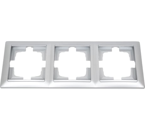 Рамка 3-местная Bylectrica, серия СТИЛЬ, ЮЛИГ.735212.216 серебро