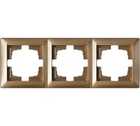 Рамка 3-местная Bylectrica, серия СТИЛЬ, ЮЛИГ.735212.216 бронза