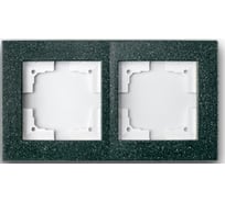 Рамка 2-местная Bylectrica, серия СТИЛЬ-ЭЛИТ, цвет малахит, ЮЛИГ.686251.112 малахит