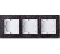 Рамка 3-местная Bylectrica, серия СТИЛЬ-ЭЛИТ, цвет грильяж, ЮЛИГ.686251.113 грильяж