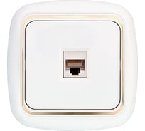 Розетка Bylectrica компьютерная, серия ГАРМОНИЯ ЛЮКС, белый, РК18-001 з