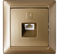 Розетка Bylectrica компьютерная, серия СТИЛЬ, бронза, РК18-006 бронза