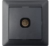 Розетка Bylectrica телевизионная, серия СТИЛЬ, графит, ТР-042 графит