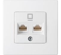 Розетка Bylectrica компьютерная 2-х местная, серия МАСТЕР, белый, РК216-5012