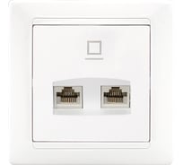 Компьютерная розетка Bylectrica 2-местная, серия СТИЛЬ, белый, РК216-014