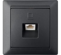Розетка Bylectrica компьютерная, серия СТИЛЬ, графит, РК18-006 графит