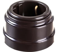 Розетка Bylectrica РА16-0202 1-местная с заз. контактом 16А ОУ, серия РЕТРО, шоколад