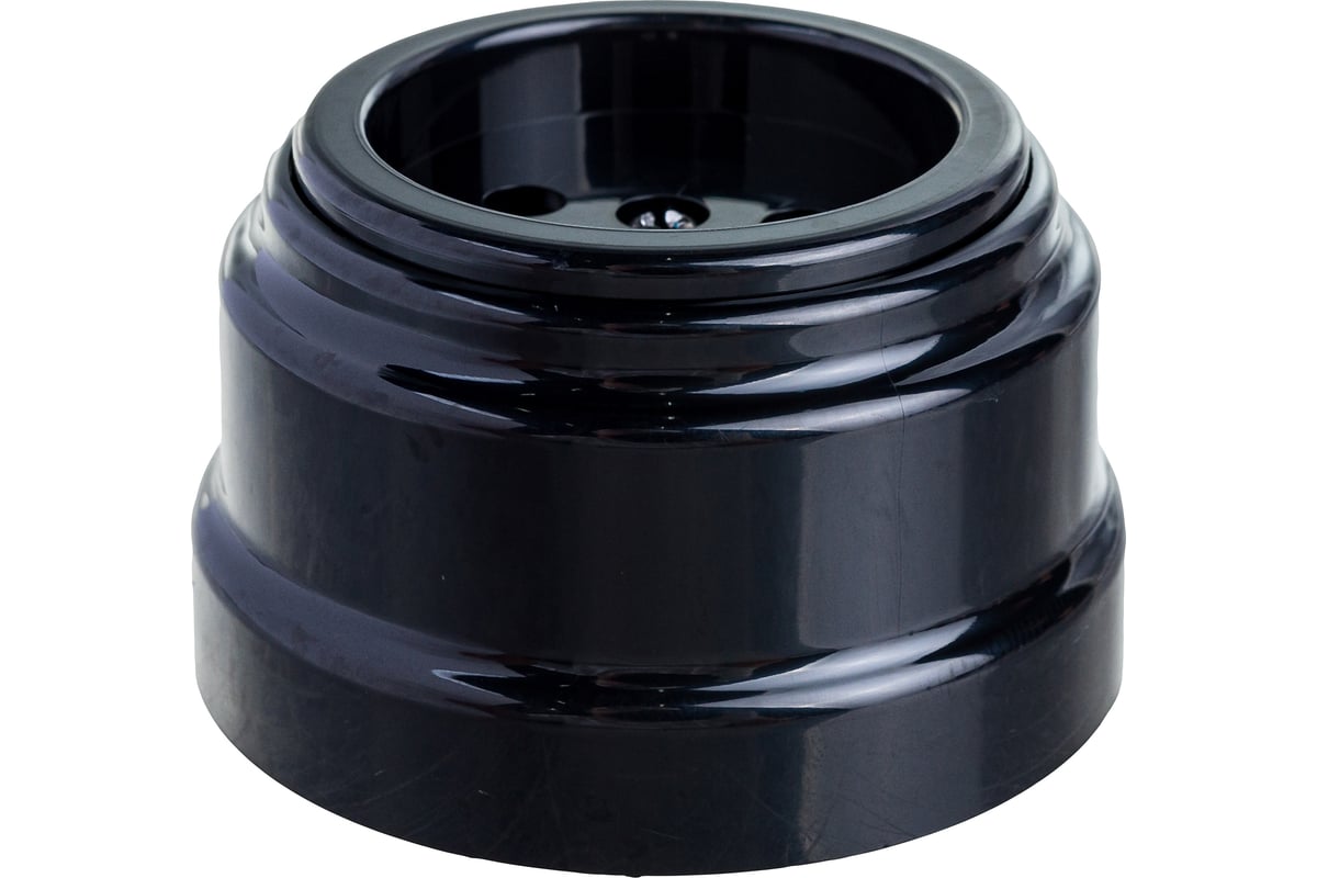 Розетка Bylectrica РА16-0201 1-местная б.з 16А ОУ, серия РЕТРО, черный ...