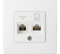 Комбинированная розетка Bylectrica комп+тел, серия МАСТЕР, белый, ТРК-5032