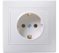 Розетка GENERICA 1-местная с заземляющим контактом без защитной шторки 16А керамика КВАРТА ERK11-K01-16-K