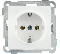 Розетка IEK РС11-1-0-Б с заземляющим контактом 16А BOLERO белый ERB11-K01-16-1