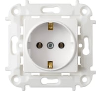 Механизм розетки Bylectrica с заземляющим контактом, серия МАСТЕР, белый, РС16-1002