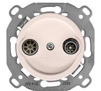 Розетка TV/R-SAT проходная Bironi скрытый монтаж, песочное золото матовый B3-304-24M