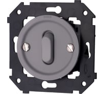 Выключатель 1-клавишный Bironi проходной скрытый монтаж, пластик, цвет титан матовый, клавишный B3-221-26M