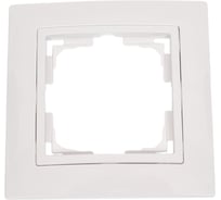 Рамка 1-местная Bylectrica с несъемной декоративной рамкой, серия УЮТ, белый, ЮЛИГ.735212.275-40