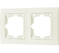 Рамка 2-местная Bylectrica с несъемной декоративной вставкой, серия УЮТ, ЮЛИГ.735212.280-40 бежевый