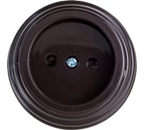 Розетка Bylectrica РА16-0205 1-местная без заз. со шторк. 16А ОУ, серия РЕТРО, шоколад