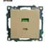Механизм розетки 2-местной STEKKER USB + type C, 250В, 3А, max 20W, GLS10-7116-08, серия Катрин, золото, 50053 8