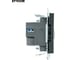 Механизм розетки 2-местной STEKKER USB + type C, GLS10-7116-05, 250B, 3А, серия Катрин, черный, 50055 10