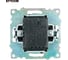 Механизм розетки 2-местной STEKKER USB + type C, GLS10-7116-05, 250B, 3А, серия Катрин, черный, 50055 11
