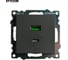 Механизм розетки 2-местной STEKKER USB + type C, 250В, 3А, max 20W, серия Катрин, графит, GLS10-7116-06, 50052 8