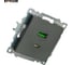 Механизм розетки 2-местной STEKKER USB + type C, 250В, 3А, max 20W, серия Катрин, графит, GLS10-7116-06, 50052 10