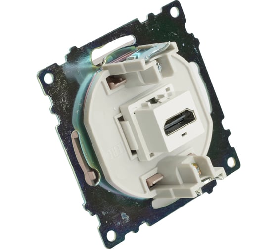 Механизм розетки HDMI STEKKER 2.1, Type A, GLS00-7118-02, серия Катрин, шампань, 50063