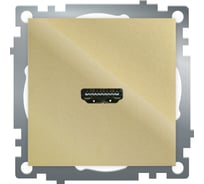 Механизм розетки HDMI STEKKER 2.1, Type A, GLS00-7118-08, серия Катрин, золото, 50060