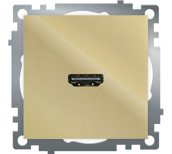 Механизм розетки HDMI STEKKER 2.1, Type A, GLS00-7118-08, серия Катрин, золото, 50060