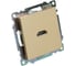 Механизм розетки HDMI STEKKER 2.1, Type A, GLS00-7118-08, серия Катрин, золото, 50060 2