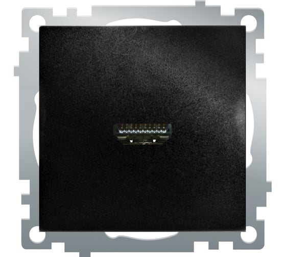 Механизм розетки HDMI STEKKER 2.1, Type A, GLS00-7118-05, серия Катрин, черный, 50062 1