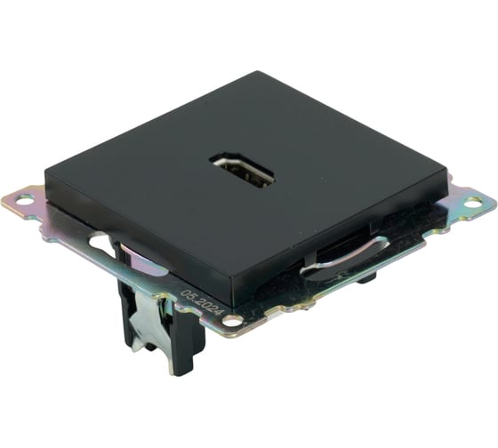 Механизм розетки HDMI STEKKER 2.1, Type A, GLS00-7118-05, серия Катрин, черный, 50062