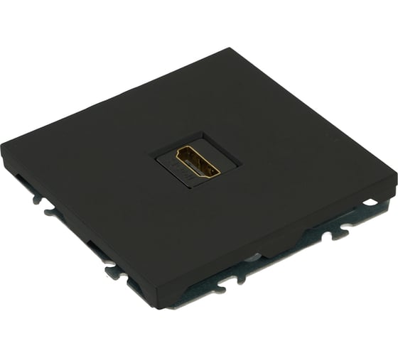 Розетка HDMI STEKKER 2.0 Type A (механизм),серия Эмили, RST00-5118-05, черный уголь, soft touch 50171