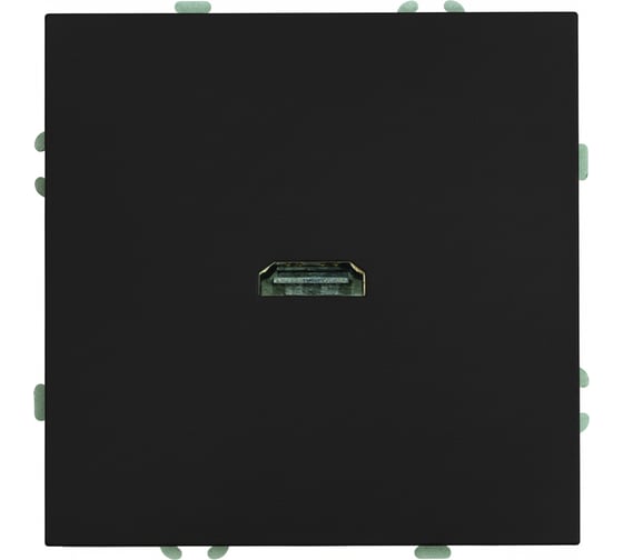 Розетка HDMI STEKKER 2.0 Type A (механизм),серия Эмили, RST00-5118-05, черный уголь, soft touch 50171