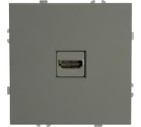 Розетка HDMI STEKKER 2.0 Type A (механизм),серия Эмили, RST00-5118-10, платиново-серый, soft touch 50170