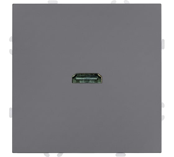Розетка HDMI STEKKER 2.0 Type A (механизм),серия Эмили, RST00-5118-10, платиново-серый, soft touch 50170